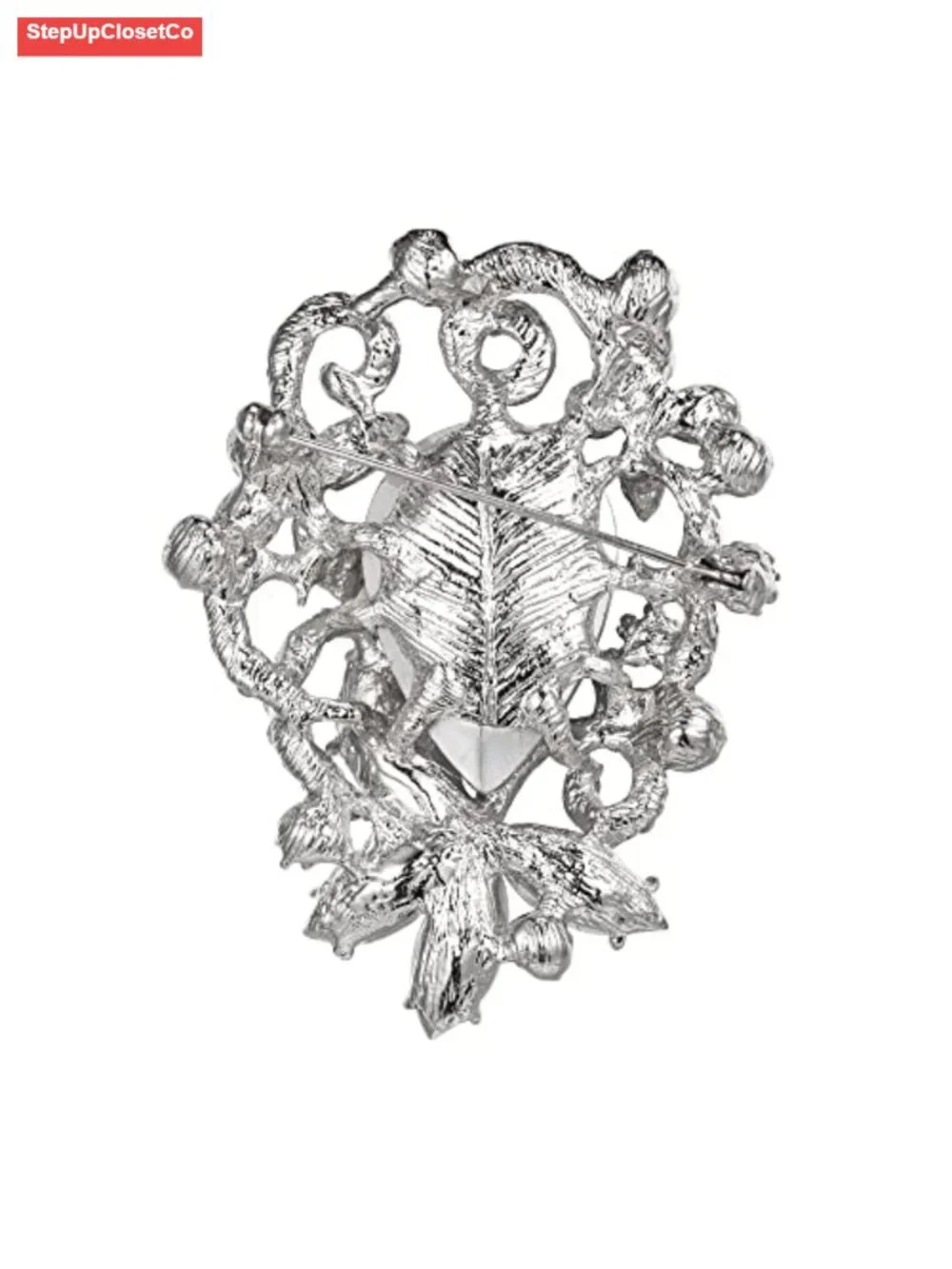 Crystal Teardrop Marquise Bouquet Brooch Pin for Women, 2.5in, Gift